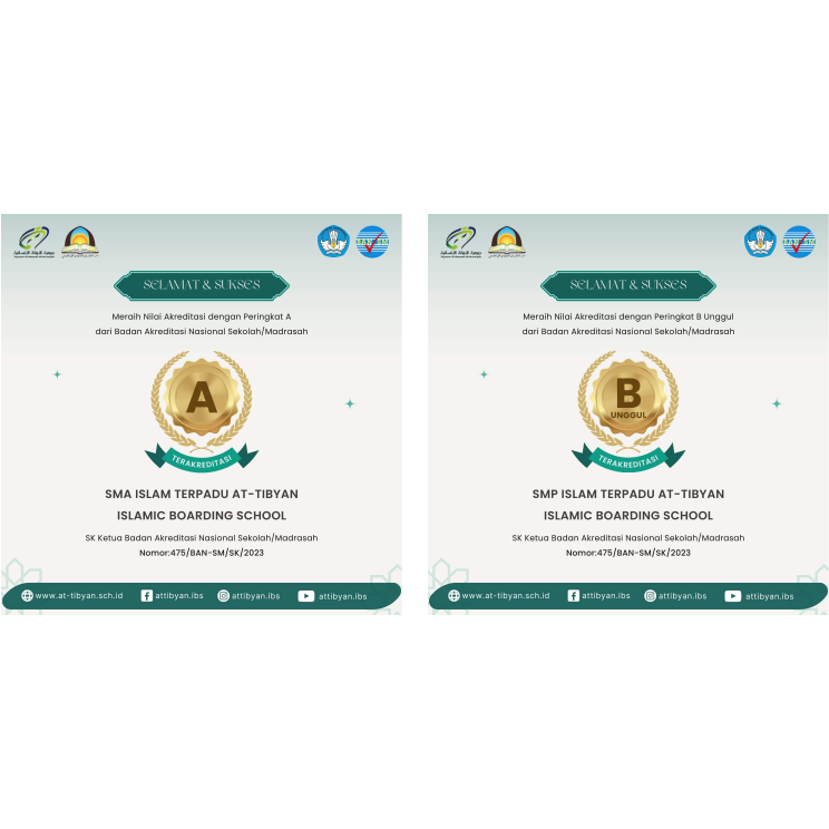 SMAIT At-Tibyan Raih Akreditasi A dan SMPIT At-Tibyan Raih Akreditasi B SMAIT At-Tibyan Raih Akreditasi A dan SMPIT At-Tibyan Raih Akreditasi B